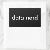 Sticker Rectangulaire Données Nerd (Sac)