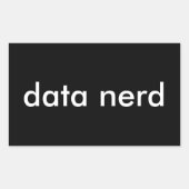 Sticker Rectangulaire Données Nerd (Devant)