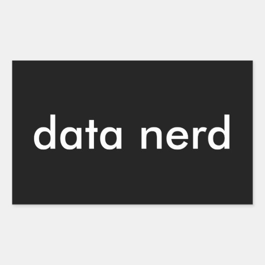 Sticker Rectangulaire Données Nerd (Devant)