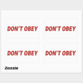 Sticker Rectangulaire Don't Obey Portland Frog Protest (Feuille)