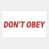 Sticker Rectangulaire Don't Obey Portland Frog Protest (Devant)