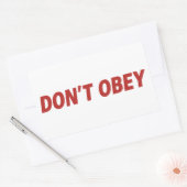 Sticker Rectangulaire Don't Obey Portland Frog Protest (Enveloppe)