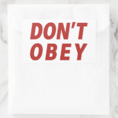 Sticker Rectangulaire Don't Obey Portland Frog Protest (Sac)