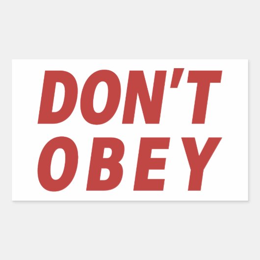 Sticker Rectangulaire Don't Obey Portland Frog Protest (Devant)