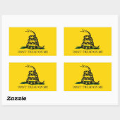 Sticker Rectangulaire Don't Tread On Me (Feuille)