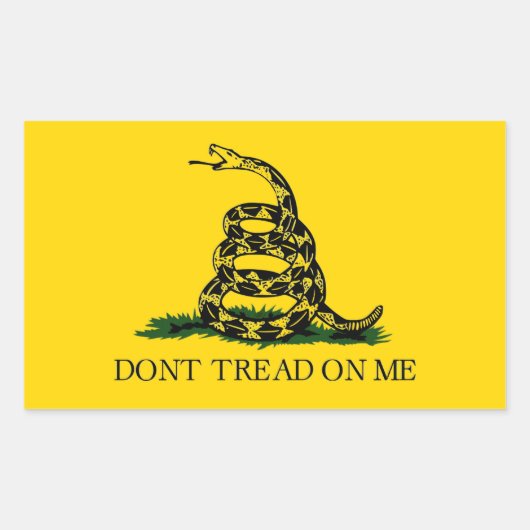Sticker Rectangulaire Don't Tread On Me (Devant)