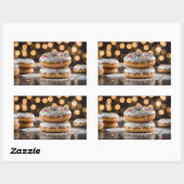 Sticker Rectangulaire Donuts de vanille (Feuille)