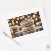 Sticker Rectangulaire Donuts de vanille (Enveloppe)
