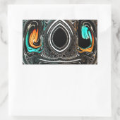 Sticker Rectangulaire Doodle ethnique africain Zebra texturé Art Imprime (Sac)