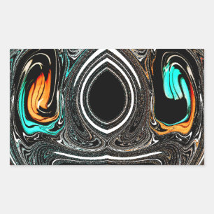 Sticker Rectangulaire Doodle ethnique africain Zebra texturé Art Imprime