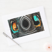 Sticker Rectangulaire Doodle ethnique africain Zebra texturé Art Imprime (Enveloppe)