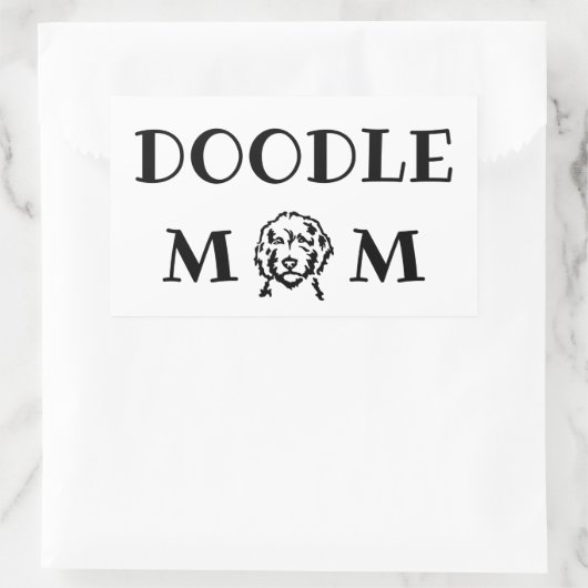 Sticker Rectangulaire Doodle Maman (Sac)