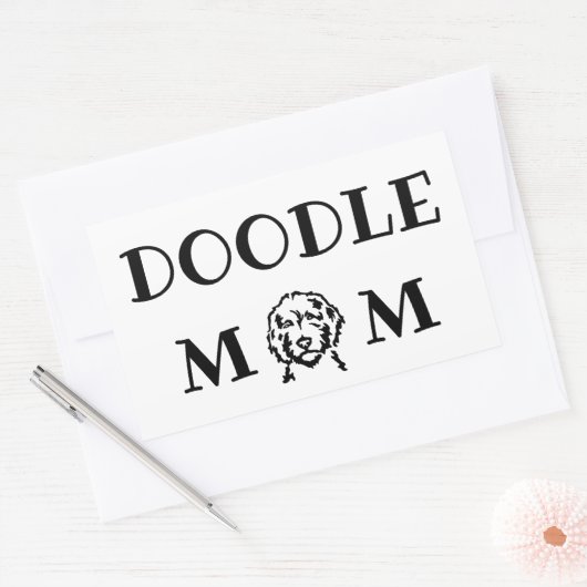 Sticker Rectangulaire Doodle Maman (Enveloppe)