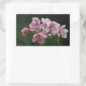 sticker rectangulaire d'orchidée rose profonde (Sac)