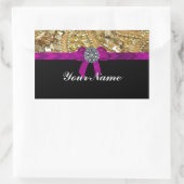 Sticker Rectangulaire Doré et noir (Sac)