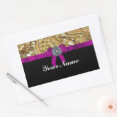 Sticker Rectangulaire Doré et noir (Enveloppe)