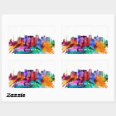 Sticker Rectangulaire Dortmund Skyline (Feuille)