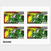 STICKER RECTANGULAIRE DORUDORU MONSTER (Feuille)