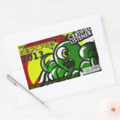 STICKER RECTANGULAIRE DORUDORU MONSTER (Enveloppe)