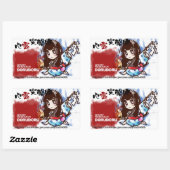 STICKER RECTANGULAIRE DORUDORU RSTKG (Feuille)