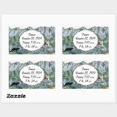 Sticker Rectangulaire Dossier de naissance de l'enfant de l'Alaska (Feuille)