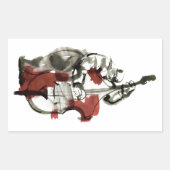 Sticker Rectangulaire Double bassiste (Devant)