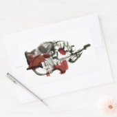 Sticker Rectangulaire Double bassiste (Enveloppe)
