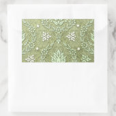 Sticker Rectangulaire Double Daisy Damask dans les tons vert olive (Sac)