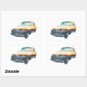 Sticker Rectangulaire double exposition du véhicule (Feuille)