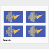 Sticker Rectangulaire Double lecture négative de l'anglais (Feuille)