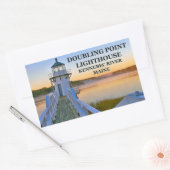 Sticker Rectangulaire Double Point Lighthouse, Arrowsic Island, Maine (Enveloppe)