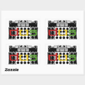 Sticker Rectangulaire double système d'autocollage (Feuille)