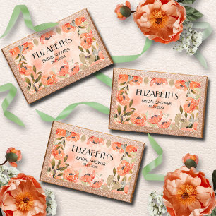 Sticker Rectangulaire Douce Nuit Florale Orange Aquarelle pour Enterreme