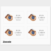 Sticker Rectangulaire Douceurs modernes Pancake Bakery Professionnel (Feuille)