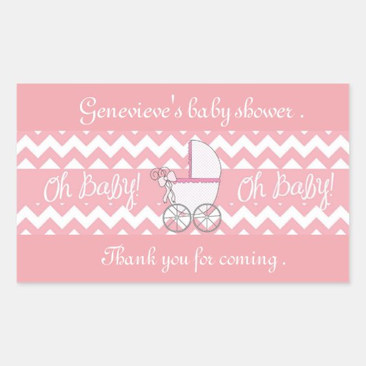 Sticker Rectangulaire Douche bébé (Devant)