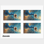 Sticker Rectangulaire Douche de chance (Feuille)