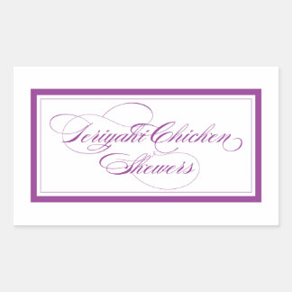 Sticker Rectangulaire Douches de poulet Teriyaki personnalisées
