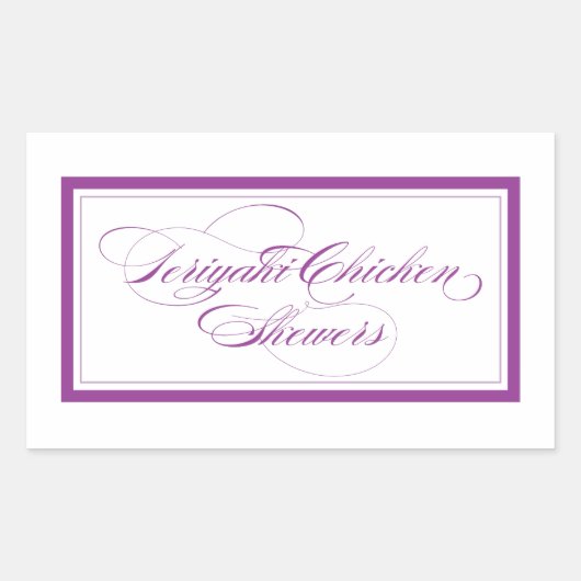 Sticker Rectangulaire Douches de poulet Teriyaki personnalisées (Devant)