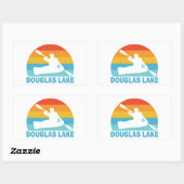 Sticker Rectangulaire Douglas Lake Tennessee Kayak (Feuille)