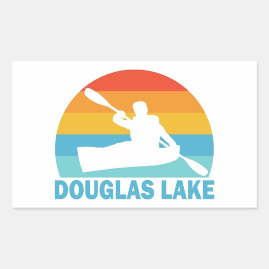 Sticker Rectangulaire Douglas Lake Tennessee Kayak (Devant)
