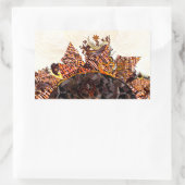 STICKER RECTANGULAIRE DOUX JOUR DE SOLEIL ! :) CBS DIMANCHE MATIN SOLEIL (Sac)