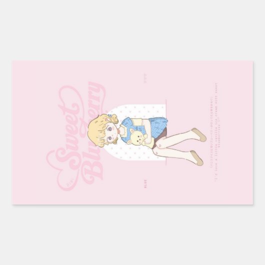 Sticker Rectangulaire Doux rêves de myrtille ✩°。 ⋆。°✩ (Devant)