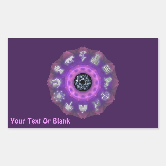 Sticker Rectangulaire Douze tribus (Devant)