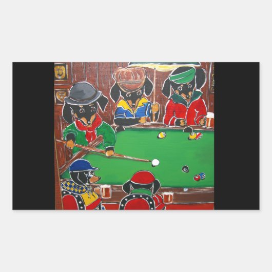 STICKER RECTANGULAIRE DOXIE BILLIARDS (Devant)