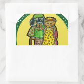 Sticker Rectangulaire Doxies des Grands-Parents (Sac)