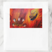 Sticker Rectangulaire Drachenkralle - Dragon Rouge (Sac)