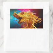 Sticker Rectangulaire Dragon (Sac)
