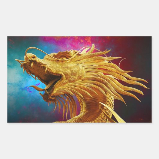 Sticker Rectangulaire Dragon (Devant)