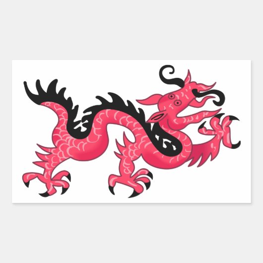 Sticker Rectangulaire Dragon (Devant)