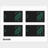 Sticker Rectangulaire Dragon (Feuille)